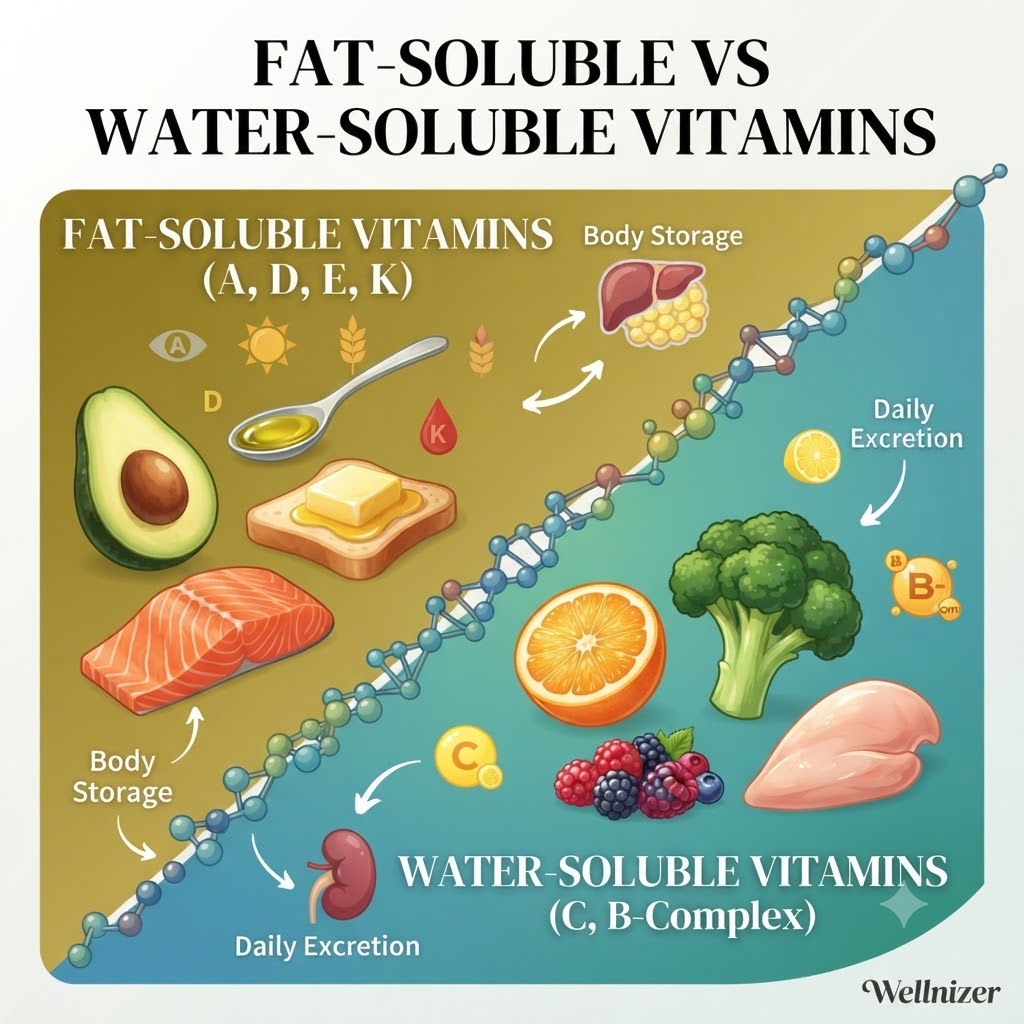 Fat-Soluble vs Water-Soluble Vitamins